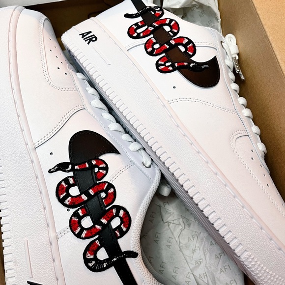 Red Snake AF1’s 🐍 - Picture 2 of 3